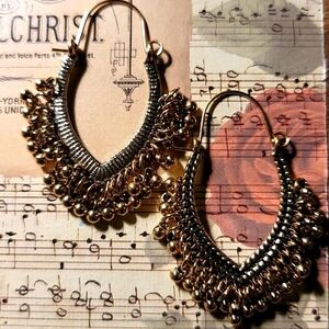 New Gold Tone Bohemian Dangle Earrings